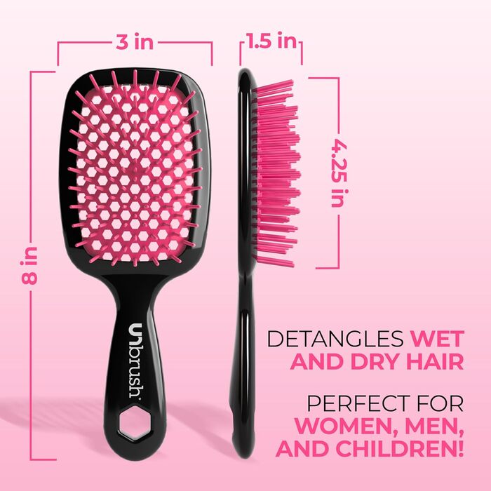 Щітка для волосся FHI HEAT Unbrush Wet & Dry - рожева, для мокрого та сухого волосся