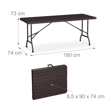 Relaxdays 3-piece folding beer garden set