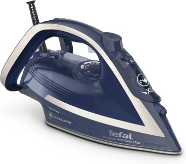 Tefal FV6830 Ultragliss Anti-Kalk Plus Steam Iron | 2800 Watts | Steam Boost: 250 g/min | 50 g/min Steam Output | Removable Scale Collector | Scratch-Resistant Soleplate | Blue/White [2] Anti-Scale Expert