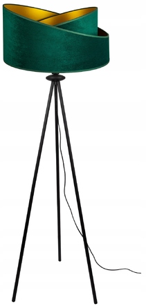 Підлоговий торшер Glimex з абажуром, патрон E27 60 Вт, зелений та жовтий