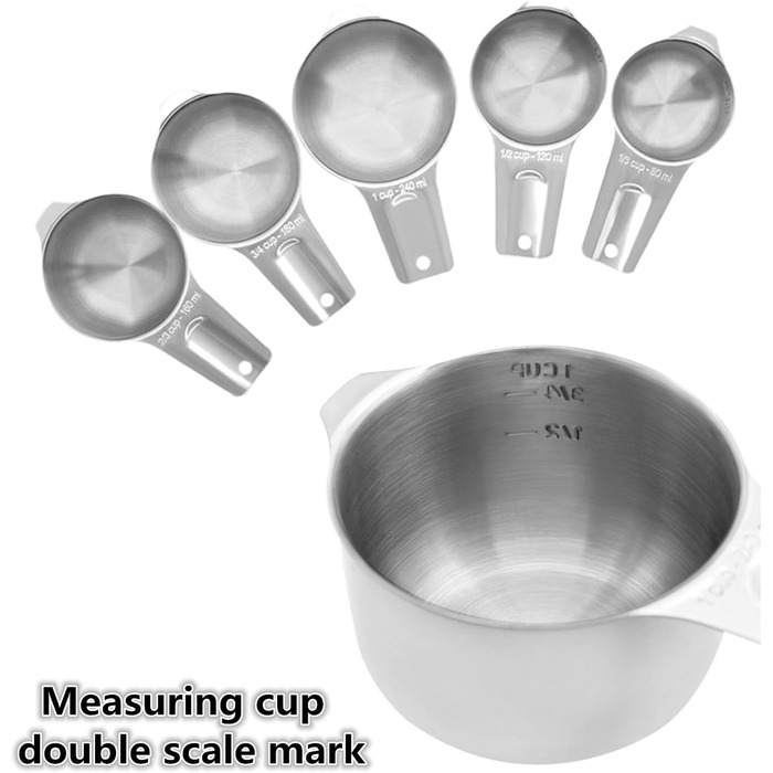 Набір мірних ложок Meiyijia з нержавіючої сталі (7+7 шт.)