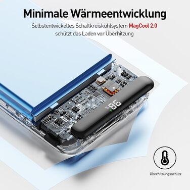 Магнітний бездротовий павербанк iWALK Magnetic 15W 10000mAh, Qi2 сертифікований, з LED-дисплеєм та підставкою, швидка зарядка для iPhone 16/15/14/13/12 Pro Max/Plus/Mini, Рожевий