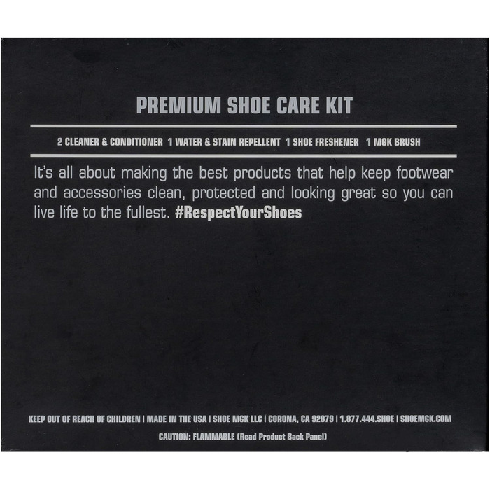 SHOE MGK Shoe Care Set – Shoe Protection – Complete Set – Water and Dirt Repellent plus Shoe Cleaner/Conditioner plus Shoe Refresher All-in-One Kit