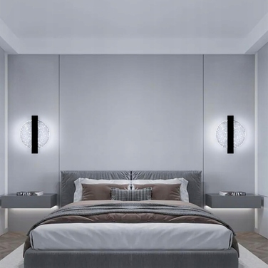 Стіна LED-бра AjieQaQ чорне, сучасне, внутрішнє, 12Вт, 1500Лм