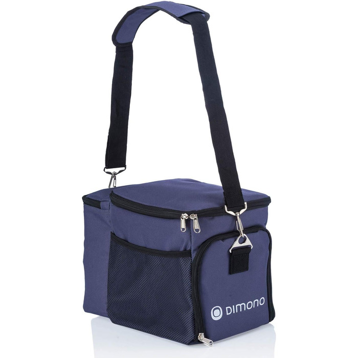 Кühlertasche Dimono® 15L: сумка-холодильник з 3 контейнерами для їжі та акумулятором холоду, блакитна