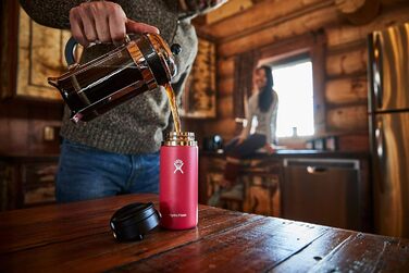Hydro Flask 16 oz Stainless Steel Travel Coffee Mug - Insulated, Leak-Proof, Wide Mouth - Hibiscus Color