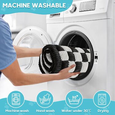 Килимок для собак у машину Loiion, захист заднього сидіння, чорно-білий, 127x62.5 см