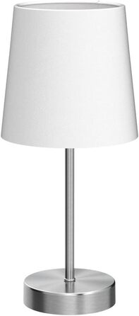 Вінтажна настільна лампа B.K.Licht з абажуром з тканини, з вимикачем на шнурі, 33x20 см, білий колір