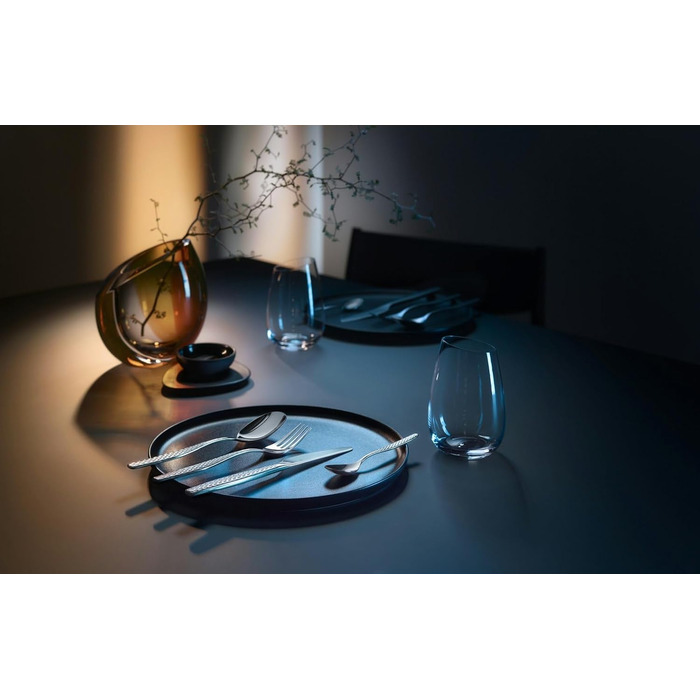 WMF Stainless Steel Cutlery Set, 6 Persons, 30-Piece Dinner Cutlery Set, Monoblock Knives, Cromargan protect polished, scratch-resistant, dishwasher-safe