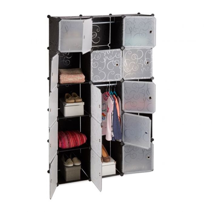 Relaxdays Clothes Rack Storage System, 11 Compartments
