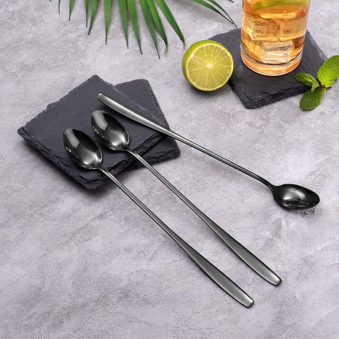 Набір ложок для лате макіато GRÄWE Königstein (Чорний), нержавіюча сталь, 6 шт.