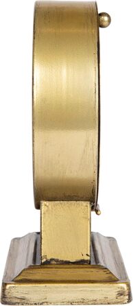 Creative Co-op Metal Mantel Clock, Gold Finish