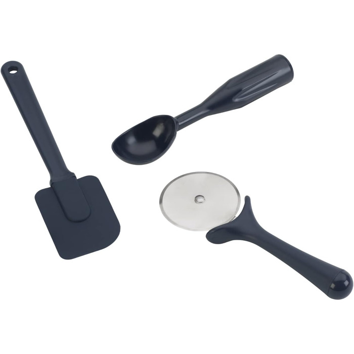 28-Piece Kitchen Utensil Set with Plastic Measuring Cup, Navy Blue