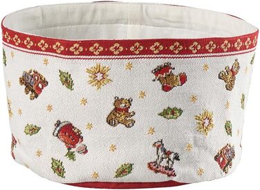 Кошик для хліба Villeroy & Boch Toy's Delight Gobelin, бавовна/поліестер, червоний/різнокольоровий, 15x23 см, можна прати в машинці