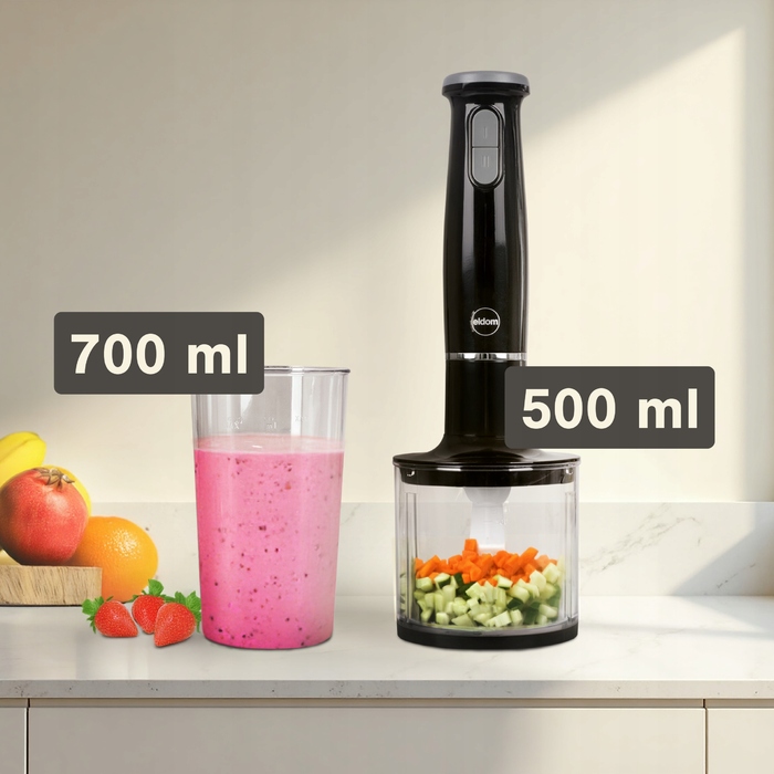 Мультифункціональний занурювальний блендер-подрібнювач, набір-міксер Eldom BL240, чорний