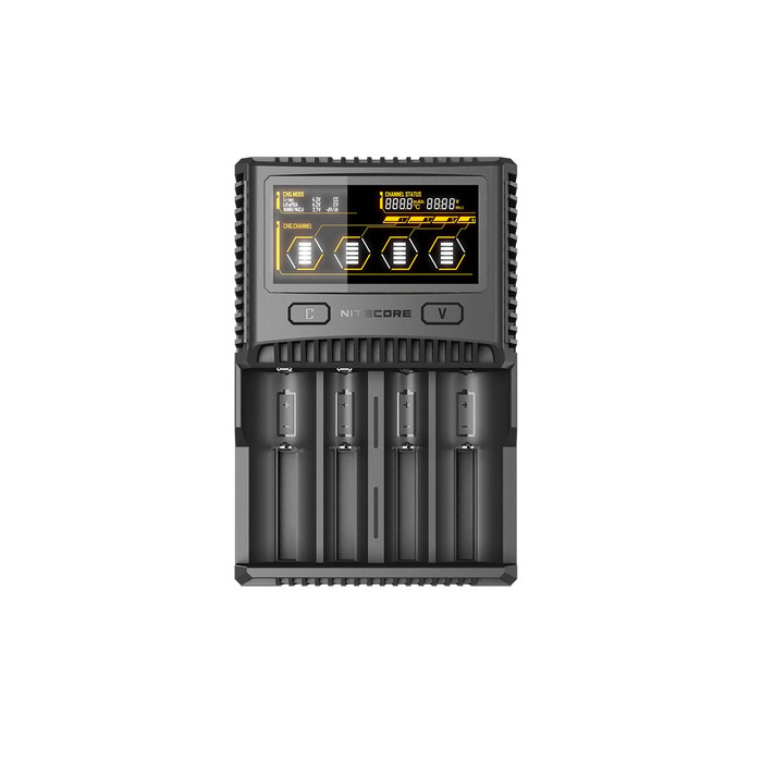 Зарядний пристрій Nitecore SC4 4-канальний для Li-Ion, NiMH, NiCd акумуляторів з LCD-дисплеєм