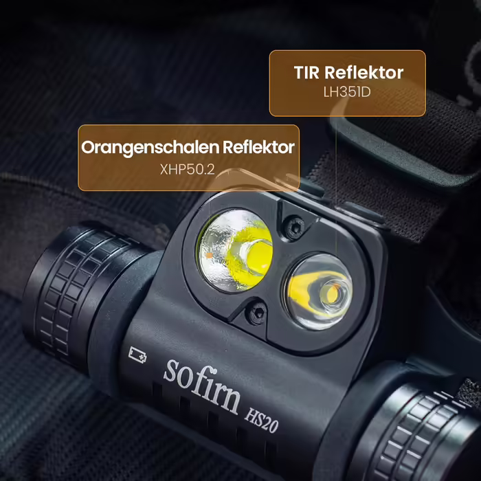 Sofirn HS20 Headlamp 2700 Lumens, Rechargeable LED Headlamp Type-C with Dual LEDs and Switchable Flashlight with Charge 5 Brightness Modes Thrower & Flood Function for Camping, Jogging