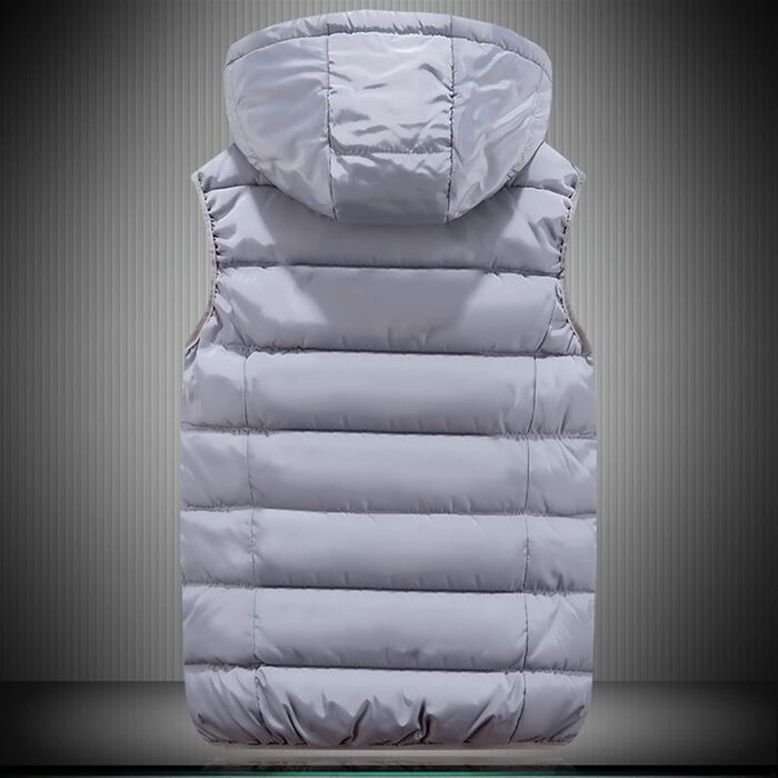 Чоловіча степкова жилетка GIBZ з капюшоном, без рукавів, для спорту та відпочинку, чорна, розмір XXL