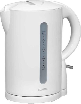 Електричний чайник Bomann WK 6090 CB білий 1.7L, 2200W з захистом від перегріву та BPA free