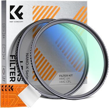 Фільтр K&F Concept 67mm: поляризаційний (CPL) + захисний (UV) – набір, Nano Klear-Серія