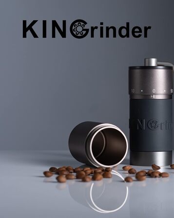 KINGrinder K6: Ручна кавомолка з 200 налаштуваннями помелу для Aeropress, French Press, Drip, Espresso, об'єм 25-35г