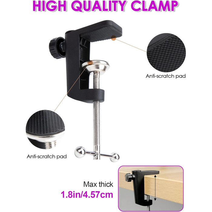 Тримач для мікрофону YOUSHARES для Rode NT-USB+, NT-USB MINI, PodMic, PodMic USB, NT1, XCM-50 - професійний стійкий кріплення для подкастів, домашньої студії та геймінгу