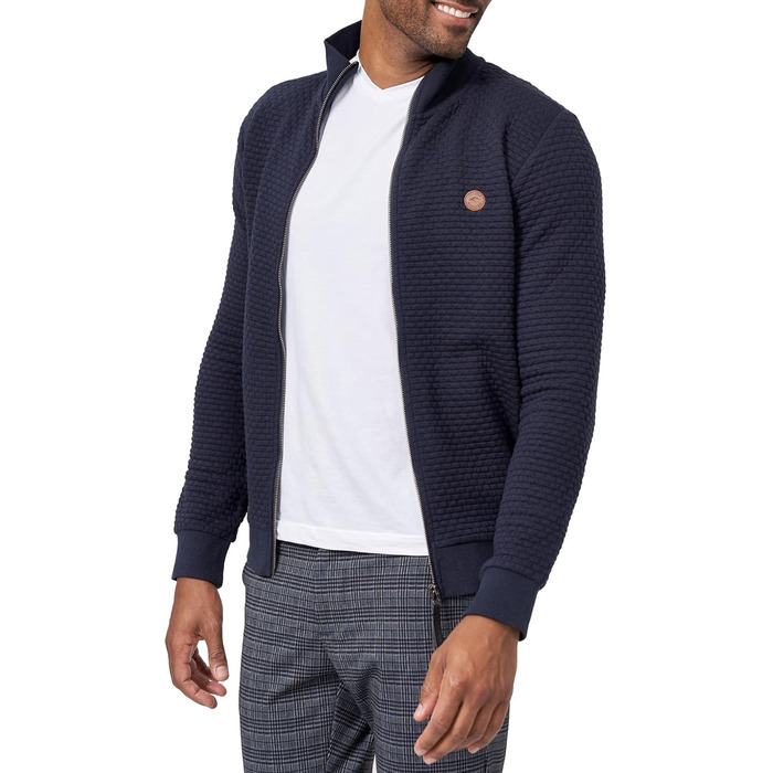 Світшот чоловічий Indicode з коміром-стійкою | Кардиган чоловічий, светр чоловічий (XXL, темно-синій)