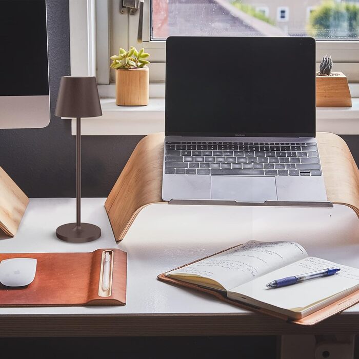 LED акумуляторні настільні лампи Klighten (2 шт.), диммування, для дому та вулиці, USB-зарядка, 3000K, рожевий, IP54, алюміній