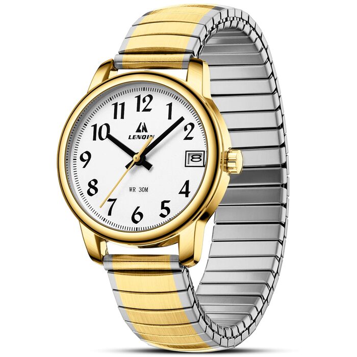 Жіночий годинник LN LENQIN: Водонепроникні годинники для жінок з нержавіючої сталі, кварцовий механізм, регульований браслет (сріблястий, золотий, білий)