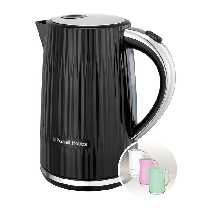 Електричний чайник Russell Hobbs Eden 1.7л, білий, нержавіюча сталь, з фільтром від накипу, LED-індикатор, BPA Free