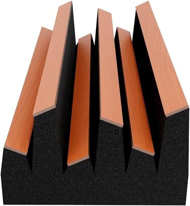 Набір акустичних диффузорів Arto-HALF 2D (2 шт), 50 x 50 см, дерево Кишвиня — панелі для звукопоглинання та шумоізоляції стін