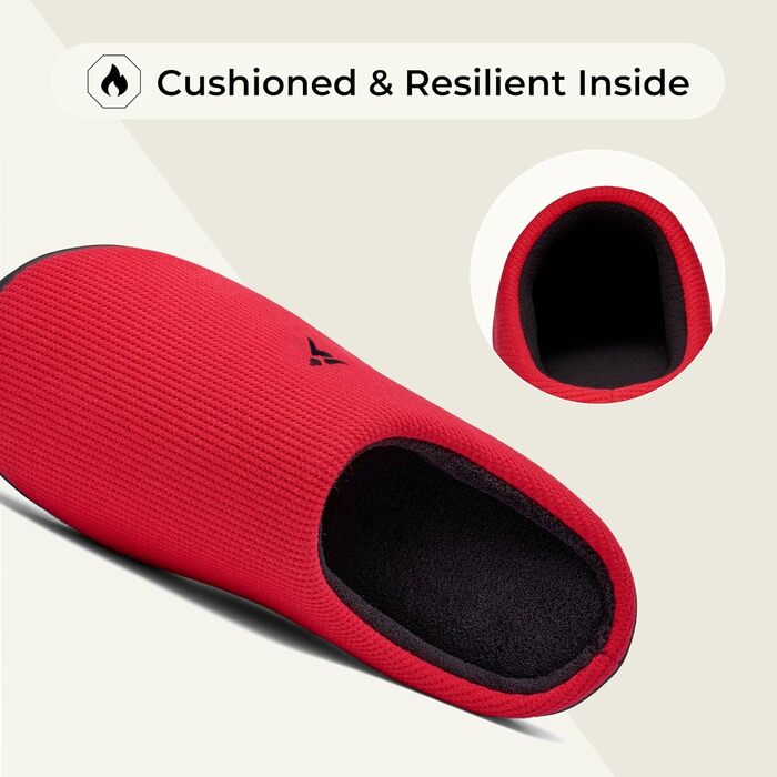 Тапочки зимові Mishansha для чоловіків та жінок, м'які, зручні, з пам'яттю, розмір 36-48 (EU), червоні