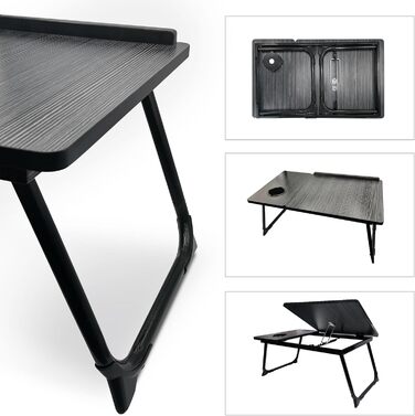 Складаний столик для ноутбука: портативний Lapdesk для ліжка та дивану з підстаканником