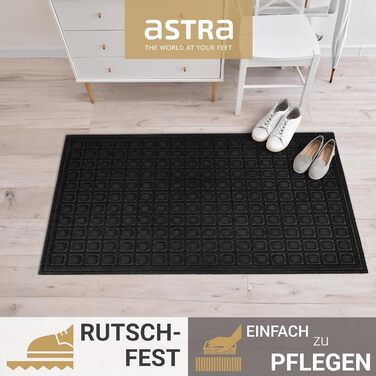 Килимок привідний Astra протибрудний та протиковзаючий для вхідної зони та балкона, стійкий до погодних умов, 40x60 см, чорний у клітинку
