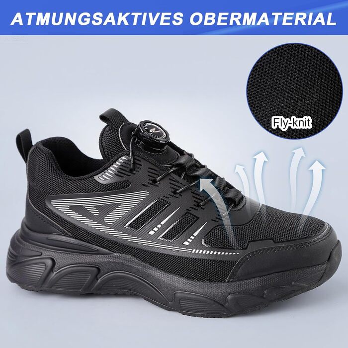 Чоловічі робочі черевики з металевим носком, неслизькі, чорні, 41 EU