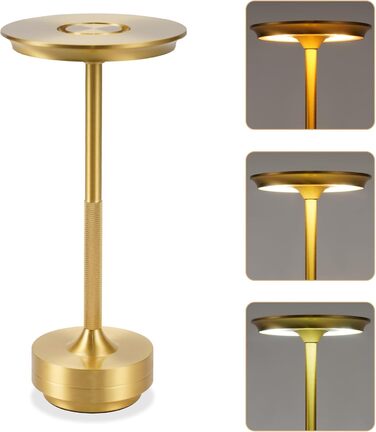 Настільна лампа бездротова LED з USB зарядкою, торшер для спальні, дитячої, вітальні, 2 шт. (Золото)