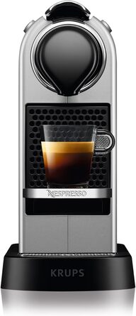 Кавомашина Krups Nespresso XN741B Citiz, еспресо, автоматична, 1 л, 1260 Вт, срібляста