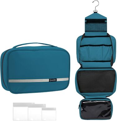 Чоловіча/Жіноча дорожня косметичка-органайзер з 4 відділеннями, велика місткість, компактна, зелена