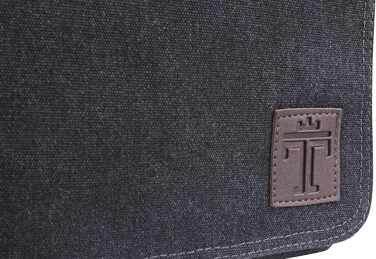 TRAVANDO Laptop Bag 14-16 Inch Laptop Bag Men's Shoulder Bag Canvas Sailcloth Messenger Bag Short Trip Bag Messenger Bag Men for Work School Leisure Notebook Bag (Black)