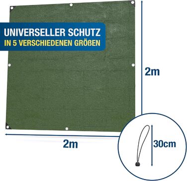Professional Tarp 240 g/m² [3x4m] - Robust woven tarp with eyelets - Waterproof and UV resistant tarp - Outdoor tarp - Weatherproof all-purpose tarp including 6 tarp straps (2 x 2 m)