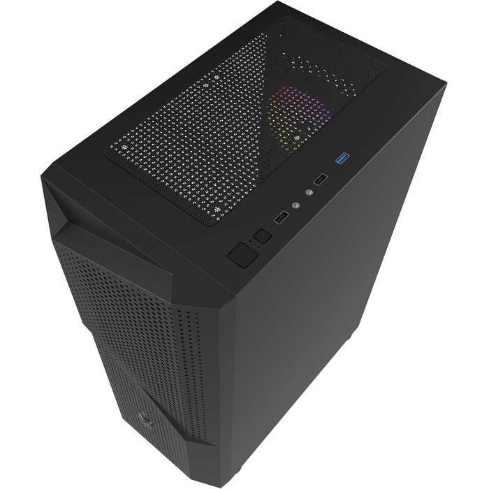 Корпус для ПК Oversteel Kyanite, білий, з вентилятором A-RGB 120мм, сітчаста передня панель, фільтри пилу, загартоване скло, USB 3.0, сумісний з ATX/Micro ATX/ITX