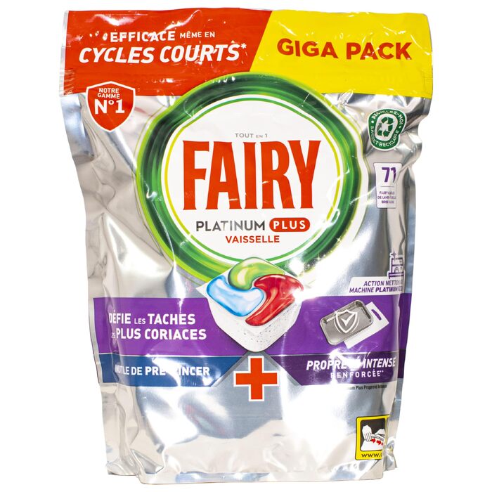 Таблетки для посудомийної машини Fairy Platinum PLUS All in One, 7 в 1, 71 шт
