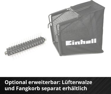 Einhell Battery-Powered Scarifier-Aerator GC-SC 36/31 Li-Solo Power X-Change (Lithium-Ion, 36 V, 31 cm working width, 3-in-1 combo, ball-bearing roller with 8 blades, without battery and charger)