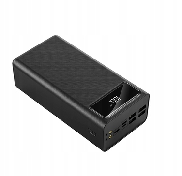Потужний павербанк 50 000 мАг з LED-дисплеєм, USB-C, Lightning та 4 USB-портами: швидка зарядка 3 пристроїв одночасно