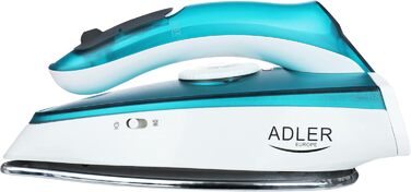 Подорожній праска Adler Europe Mini 1700W з нержавіючою підошвою, 60 мл резервуар та 1,94 м кабелем