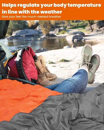 Сплячий мішок Outdoor Sportneer для кемпінгу: 3-4 сезонний, ультралегкий, 220x75 см, для дорослих