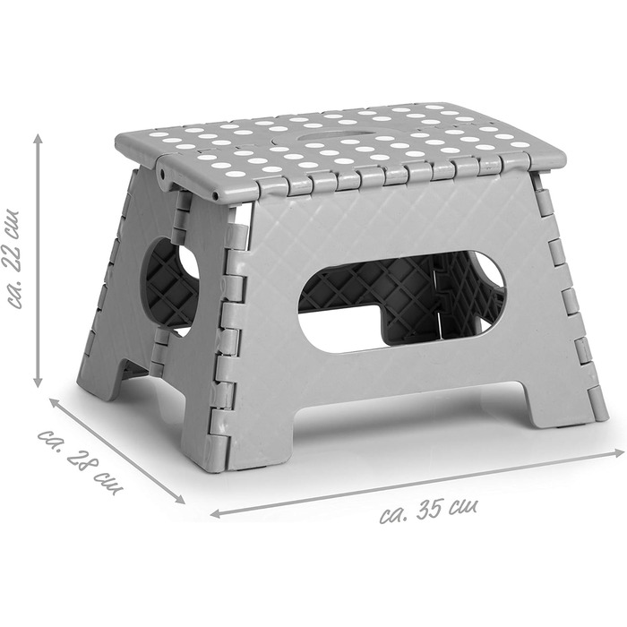 Складний стілець Zeller 13037 Premium, пластиковий, TÜV-сертифікований, до 150 кг, сірий