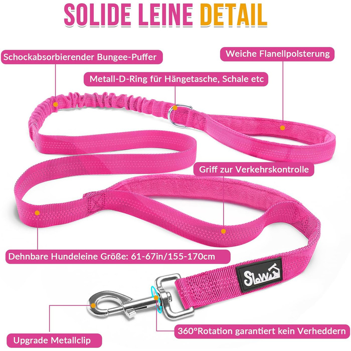 Нашийник для собак Eyein, XL, Маджента: м'який, без обмеження руху, для прогулянок та тренувань