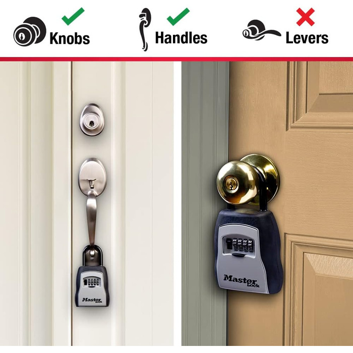 Master Lock 5415D Heavy Duty Key Lock Box - Zinc Wall Mount - Holds 5 Keys