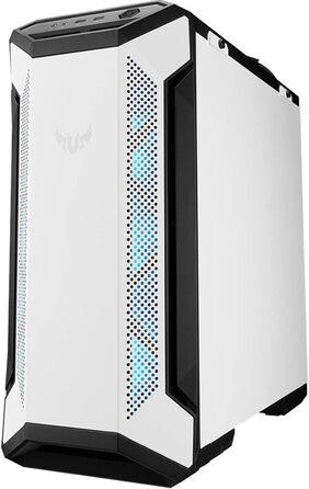 Корпус ПК ASUS TUF Gaming GT501 White Edition Mid-Tower для материнських плат EATX з 2x USB 3.1, сталевий каркас, 4 вентилятори, скло